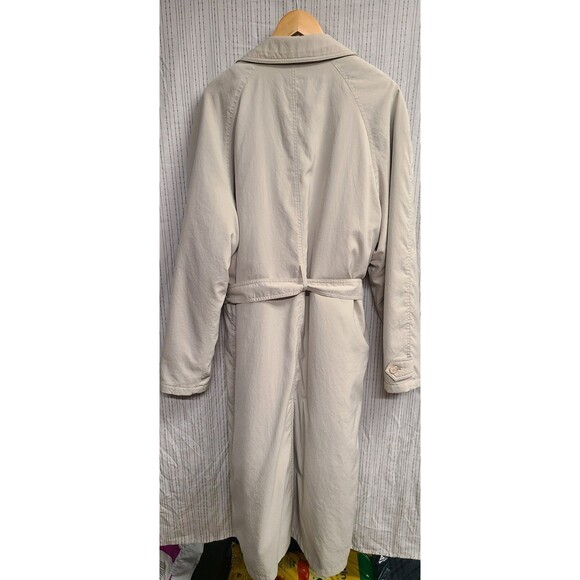 RARE VINTAGE  Mens Goretex Trench Coat Long Quilted Liner Waterproof Sz Large - Picture 6 of 12